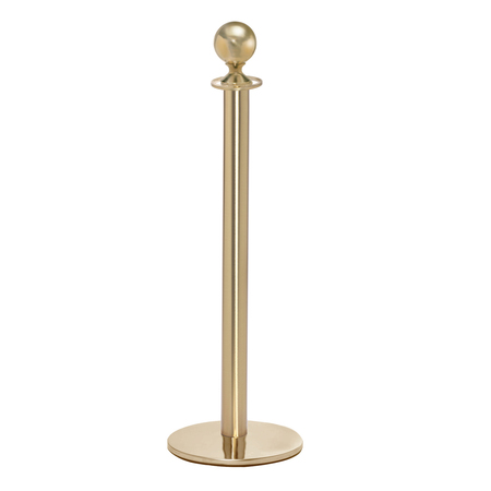 QUEUE SOLUTIONS Elegance 451, Ball Top, Profile Base, Satin Brass ELB451-SB